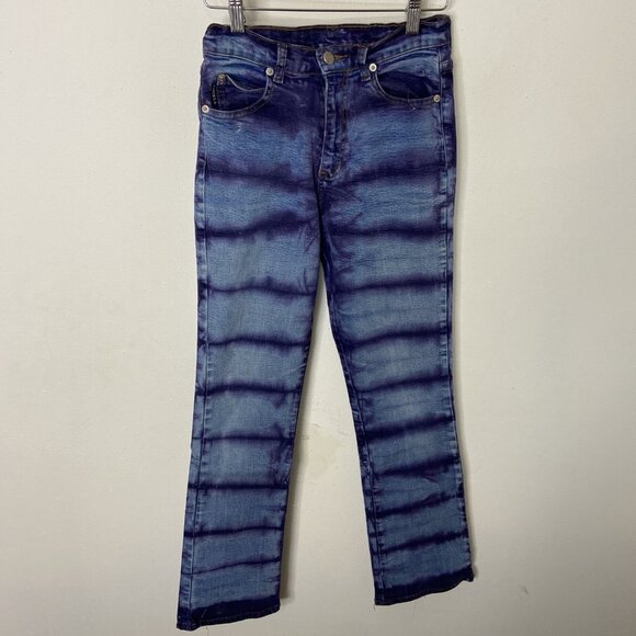 Vintage Watch LA Woman Size 28 High Waist Jeans Skinny Tie Dye 90s Stretch USA - Picture 2 of 8